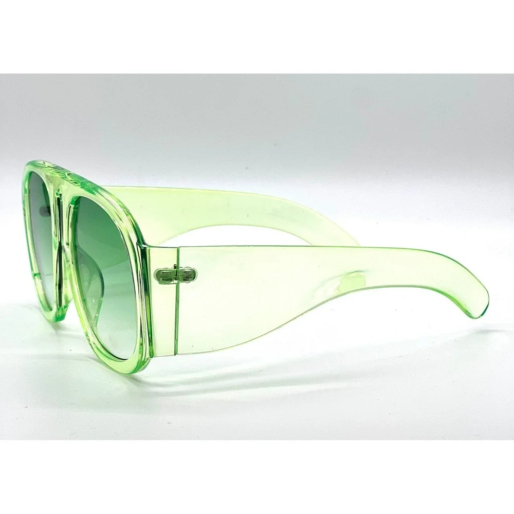 Oversized Sunglasses Oceanic Green Frame Fashion Cool Shades Square Lentes Gafas